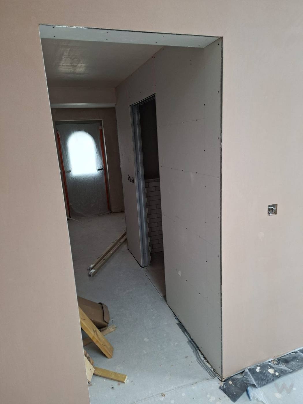 Boarded openings and partitions, Elmswell development